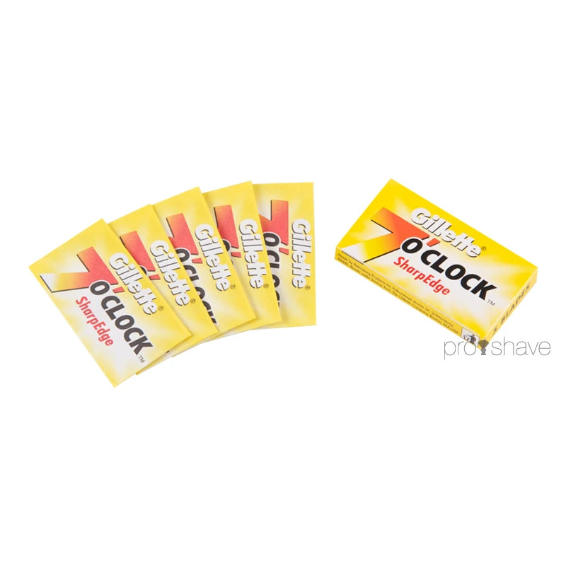 7 O'Clock SharpEdge DE razor blades, Yellow, 2x5 pcs (10 pcs)
