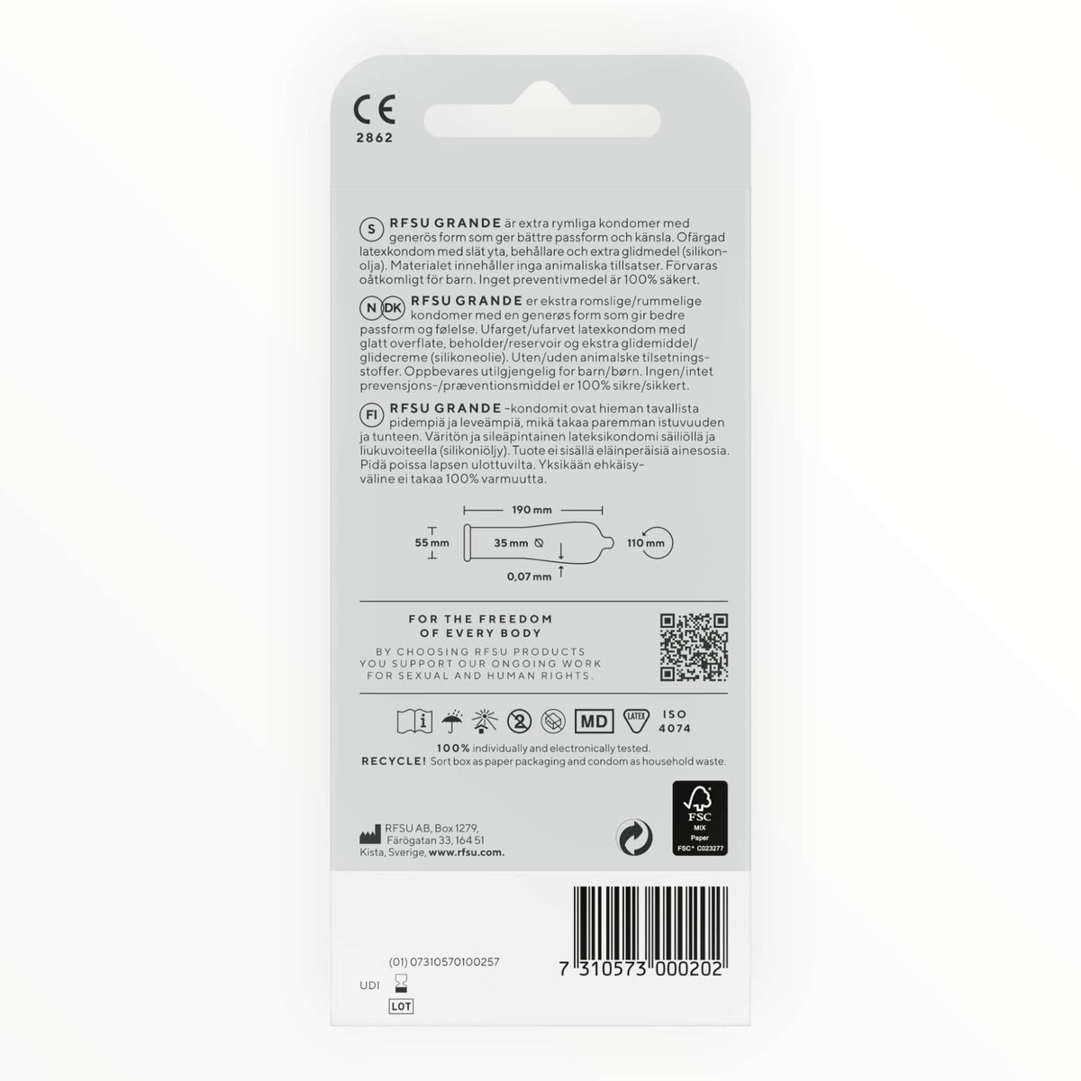 Grande Condoms, 10-pack