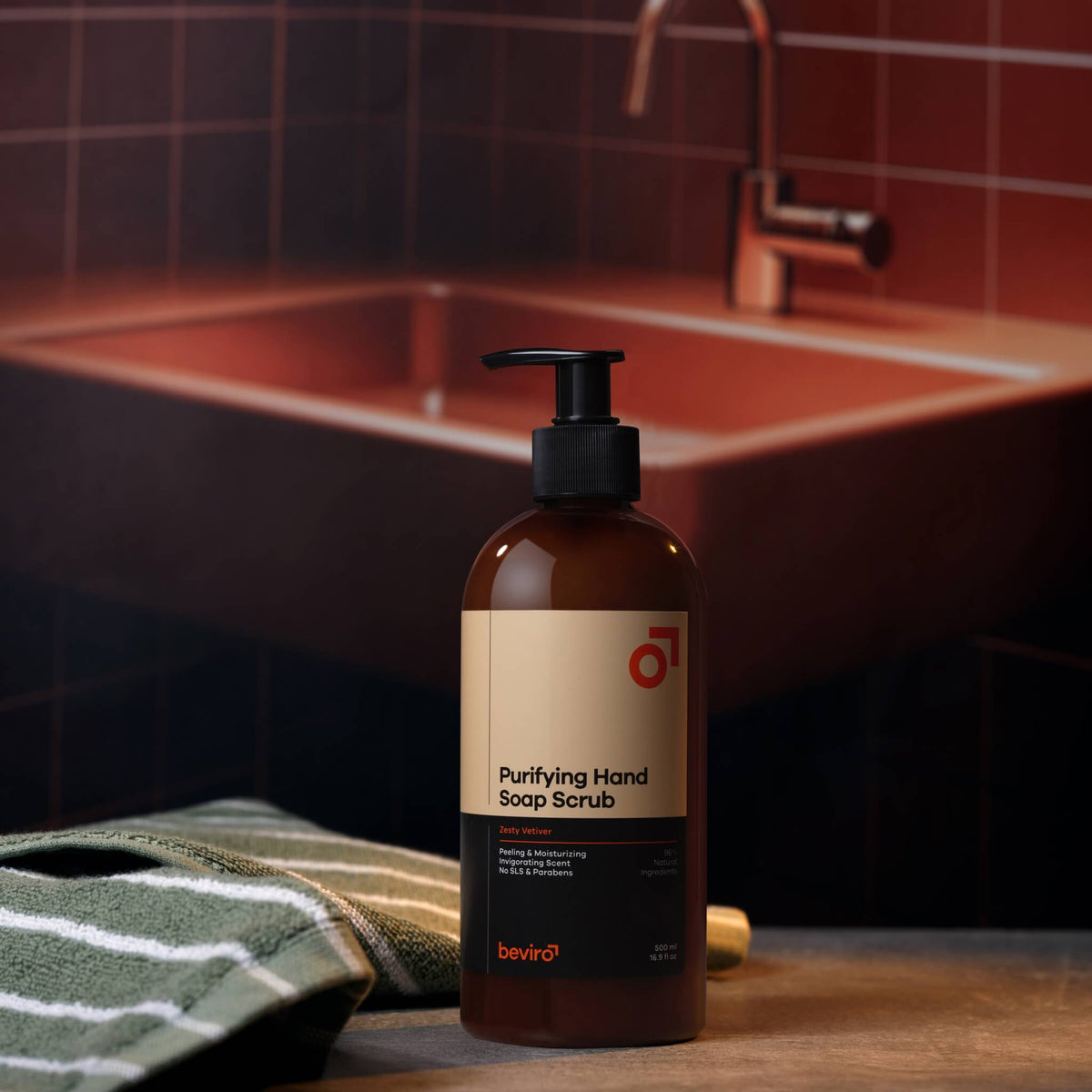 Purifying Hand Soap Scrub, Zesty Vetiver, 500 ml.