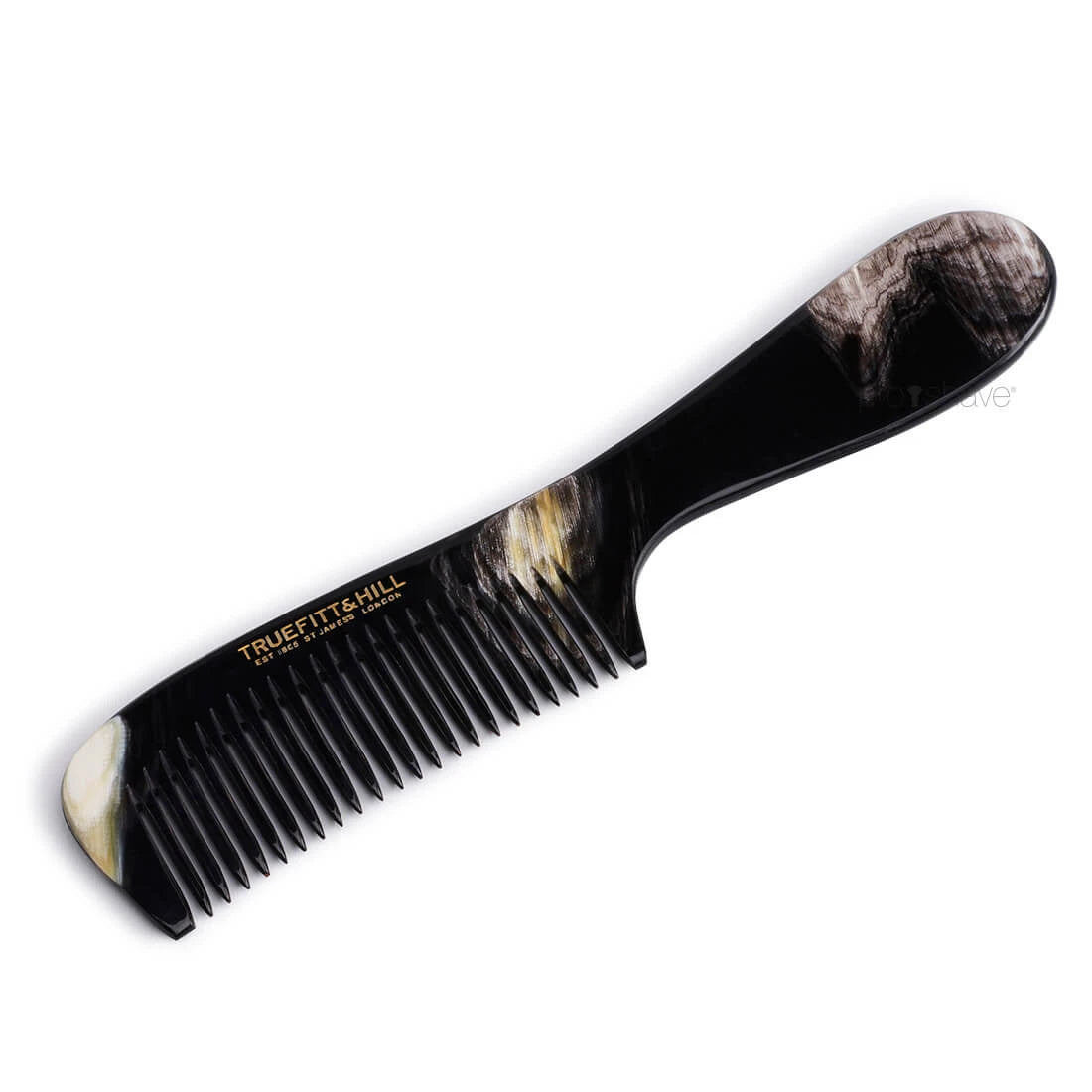 Comb with handle, Horn, 194 mm.
