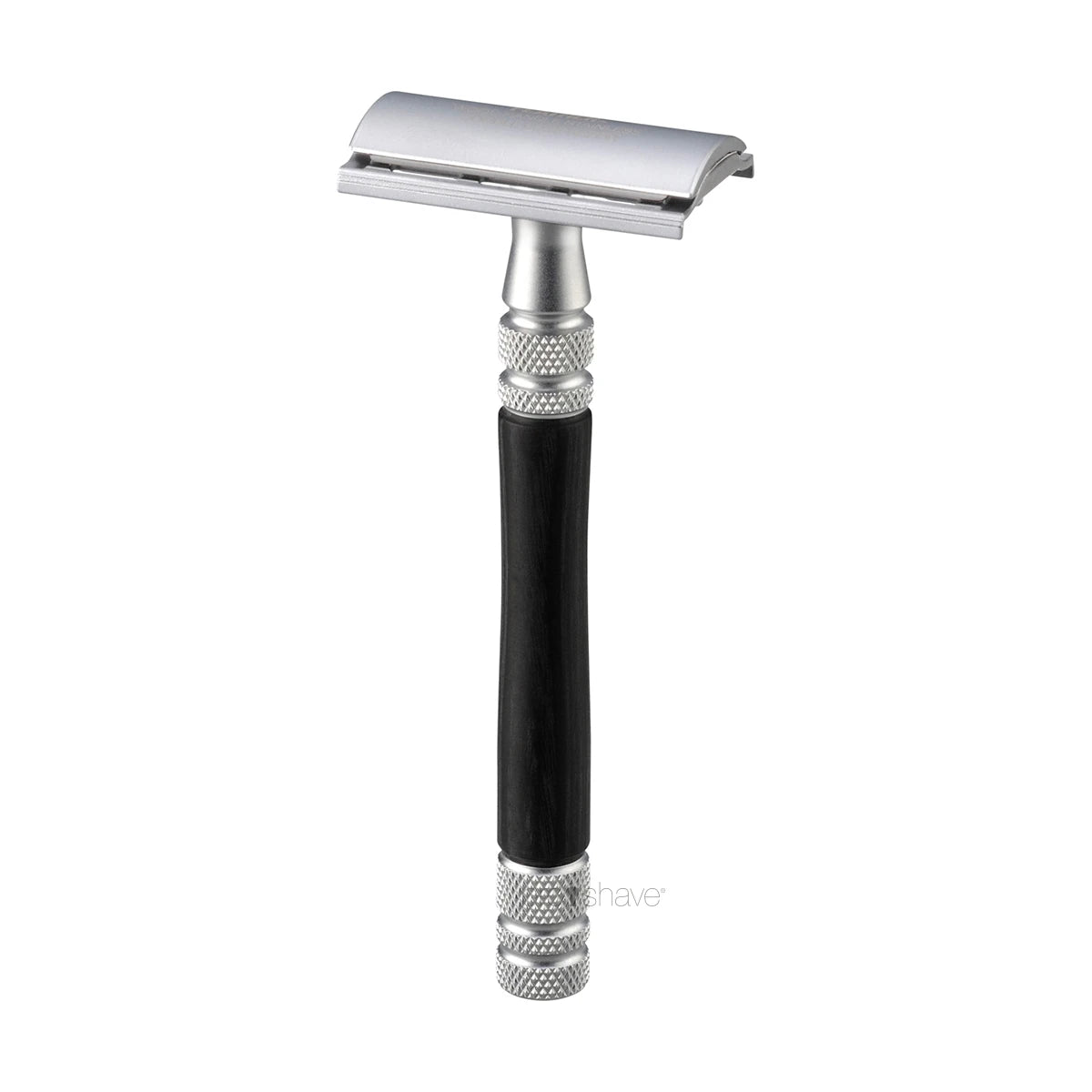 Luxury DE razor with stand, Wood and stainless steel