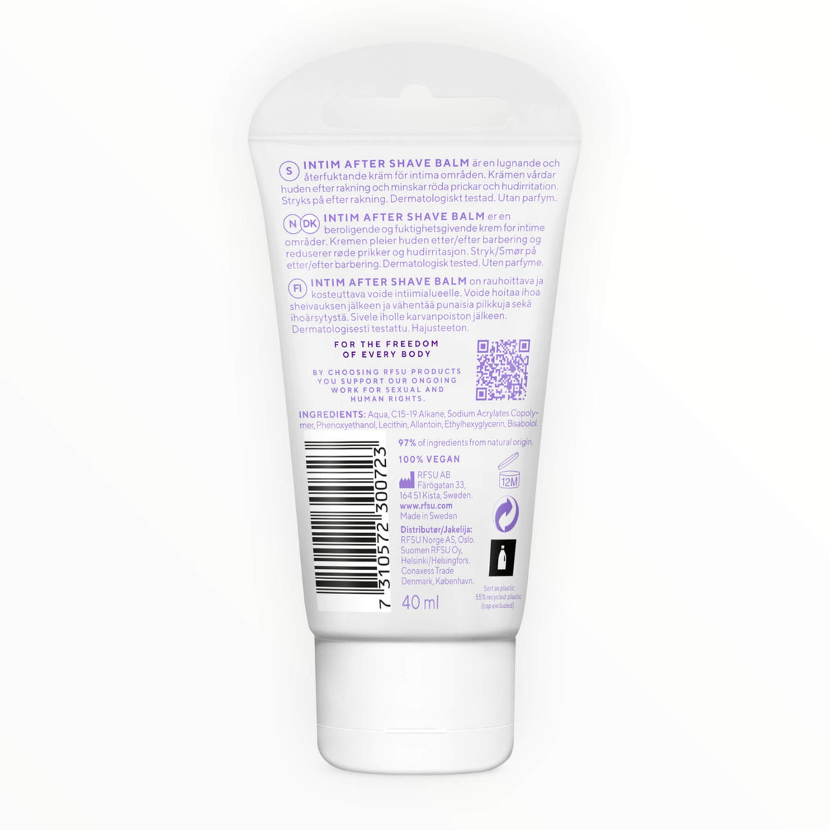 Intimate Aftershave Balm, 40 ml.