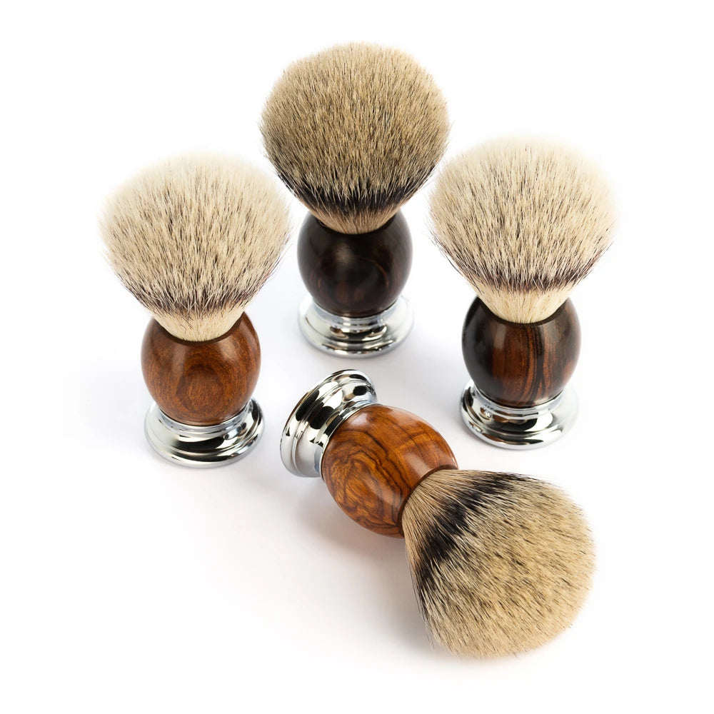 Shaving kit with Shaver, Fibre Shaving Brush and Holder, Sophist, Ironwood