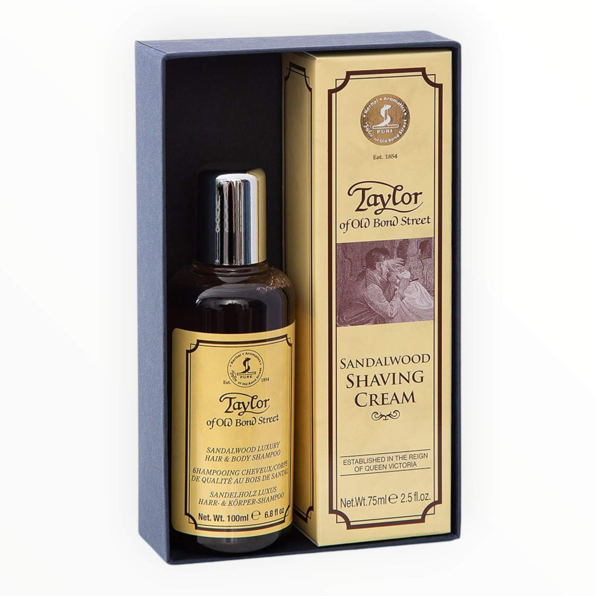 Gift set with Shaving Cream and Hair & Body Shampoo, Sandalwood