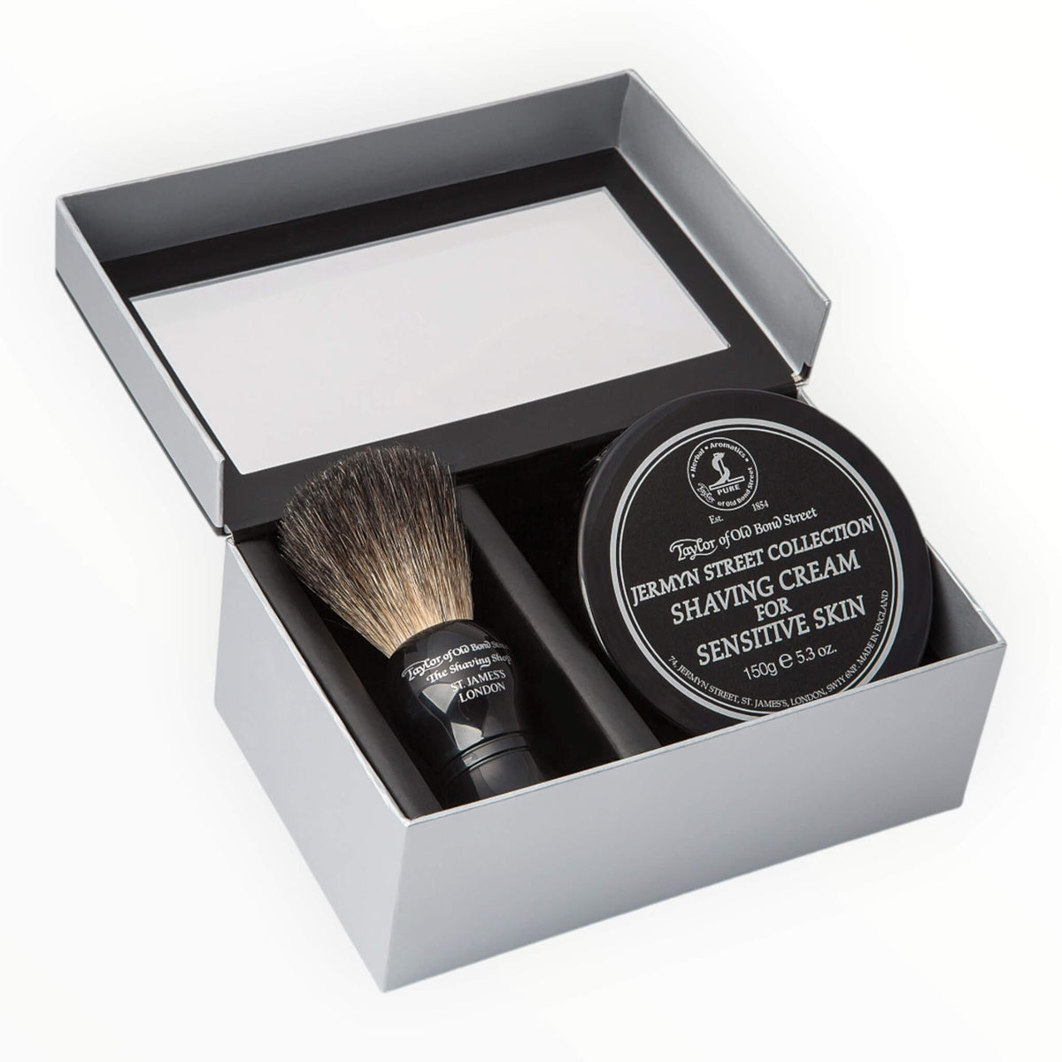 Gift box with Shaving Brush and Shaving Cream, Jermyn Street