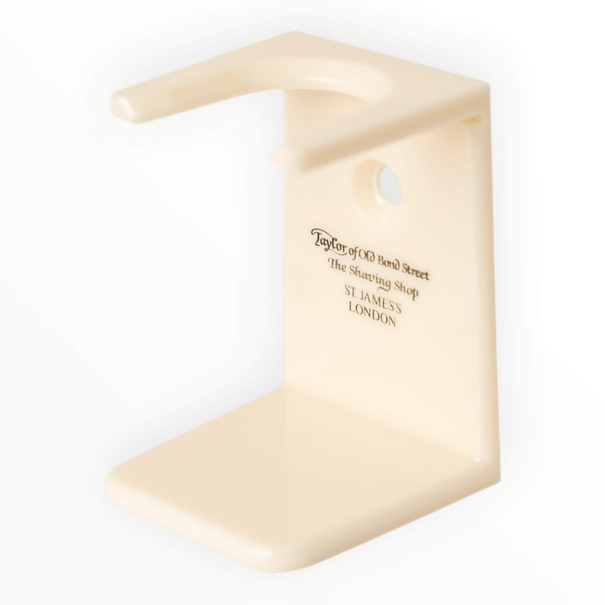 Shaving Brush Holder, Ivory white plastic