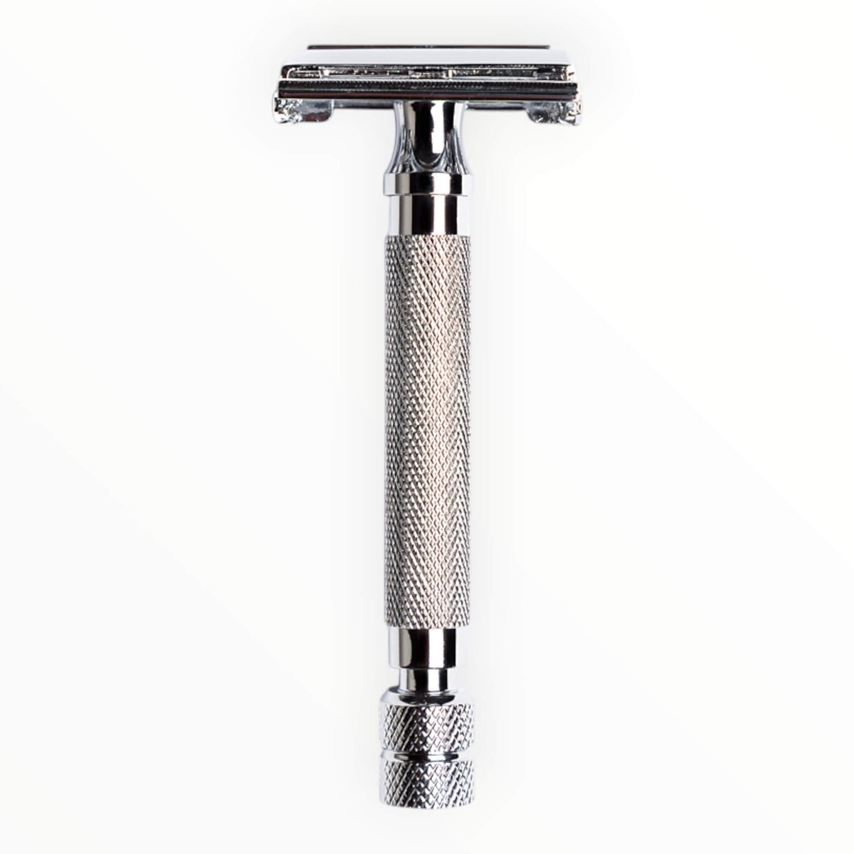 DE razor with butterfly opening, Chrome