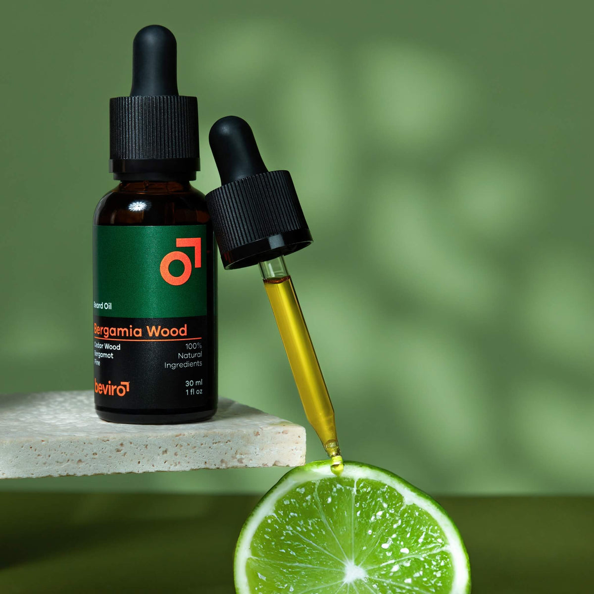 Beard Oil, Bergamia Wood, 30 ml.