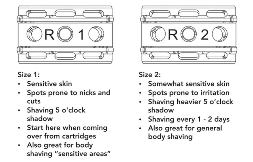 6C Adjustable DE razor, White Chrome