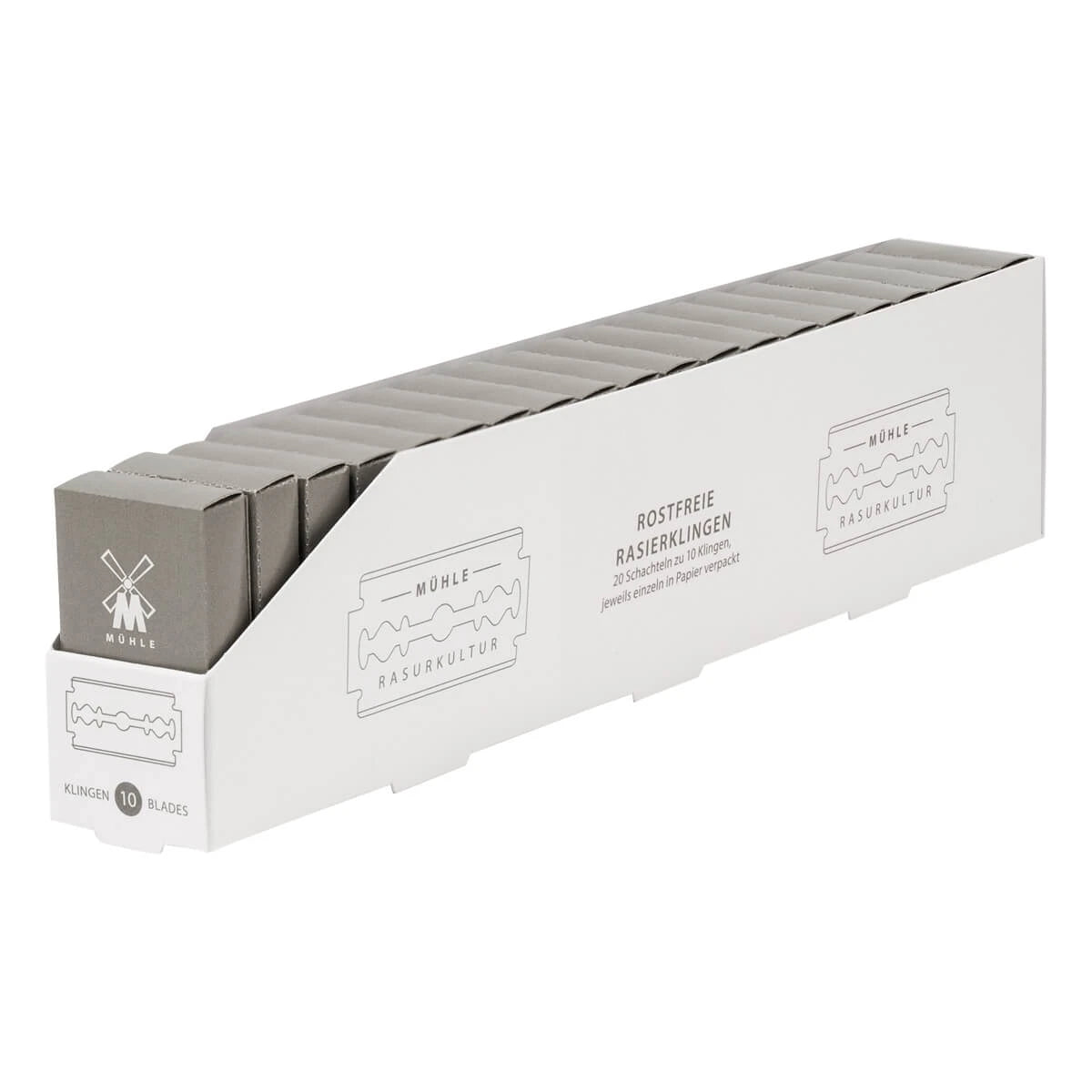 DE-Barber blades, 1 bar, 20x10 pcs (200 pcs)