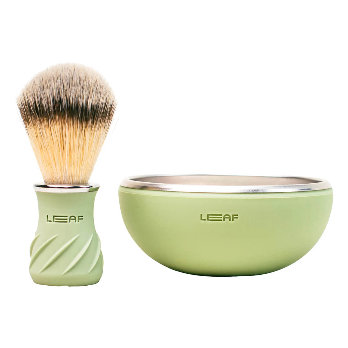 Shaving Brush & Shaving Bowl Set, Green
