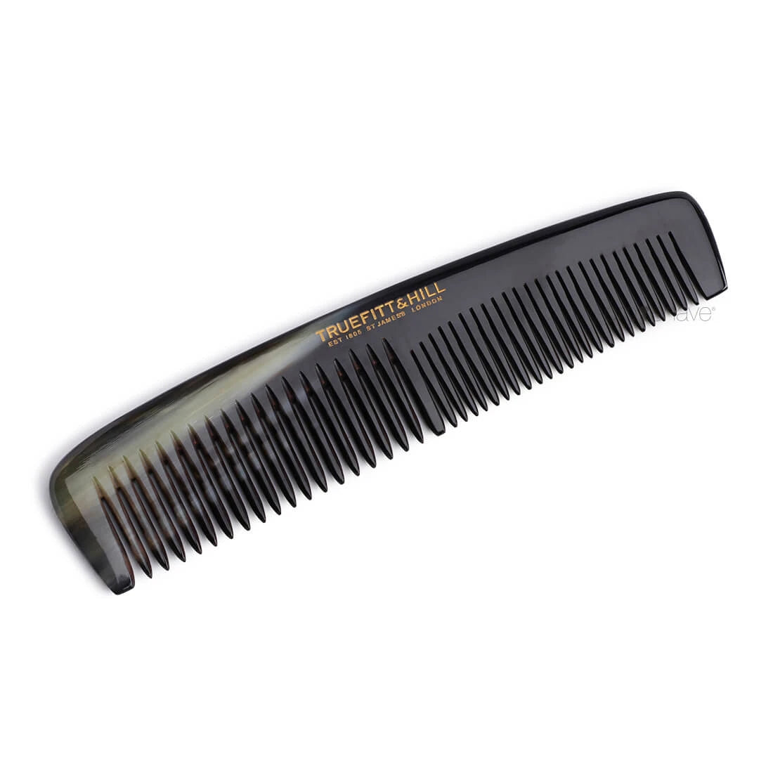 Medium Comb with fine/coarse teeth, Horn, 150 mm.