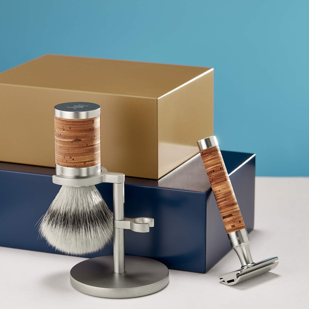 DE razor, Rocca, Stainless steel & Birch bark