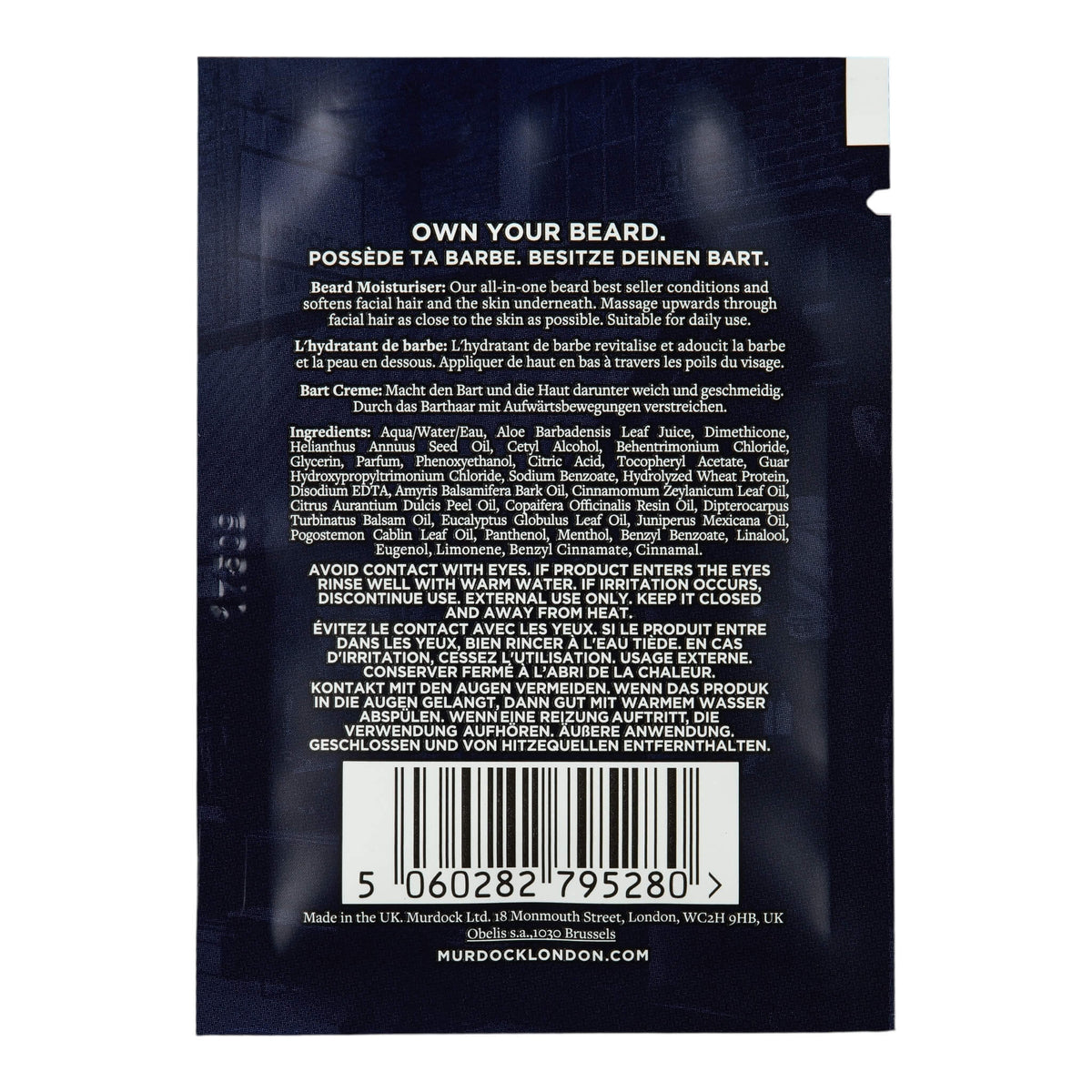 Beard Moisturizer, Sample, 5 ml.