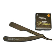 Straight Razor for interchangeable blades, P1, Black + 100 Derby Blades