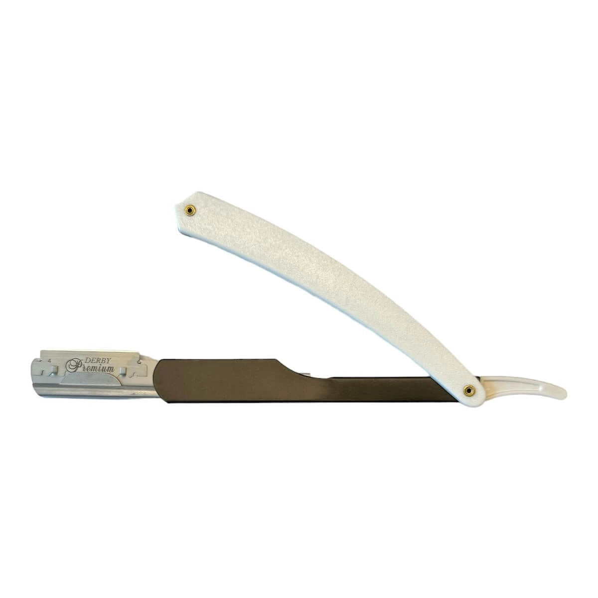 Straight Razor for interchangeable blades, P2, White + 100 Derby Blades