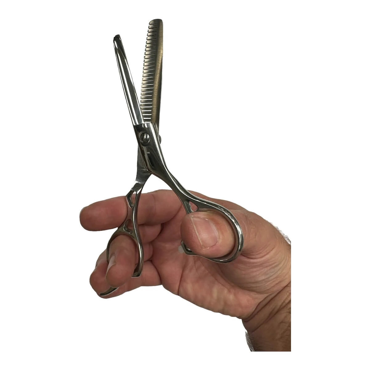 Hairdressing Scissors, Set of Hairdressing Scissors and Thinning Scissors, Chrome