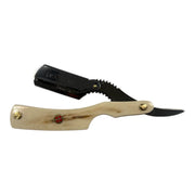 Straight Razor for interchangeable blades, Bone