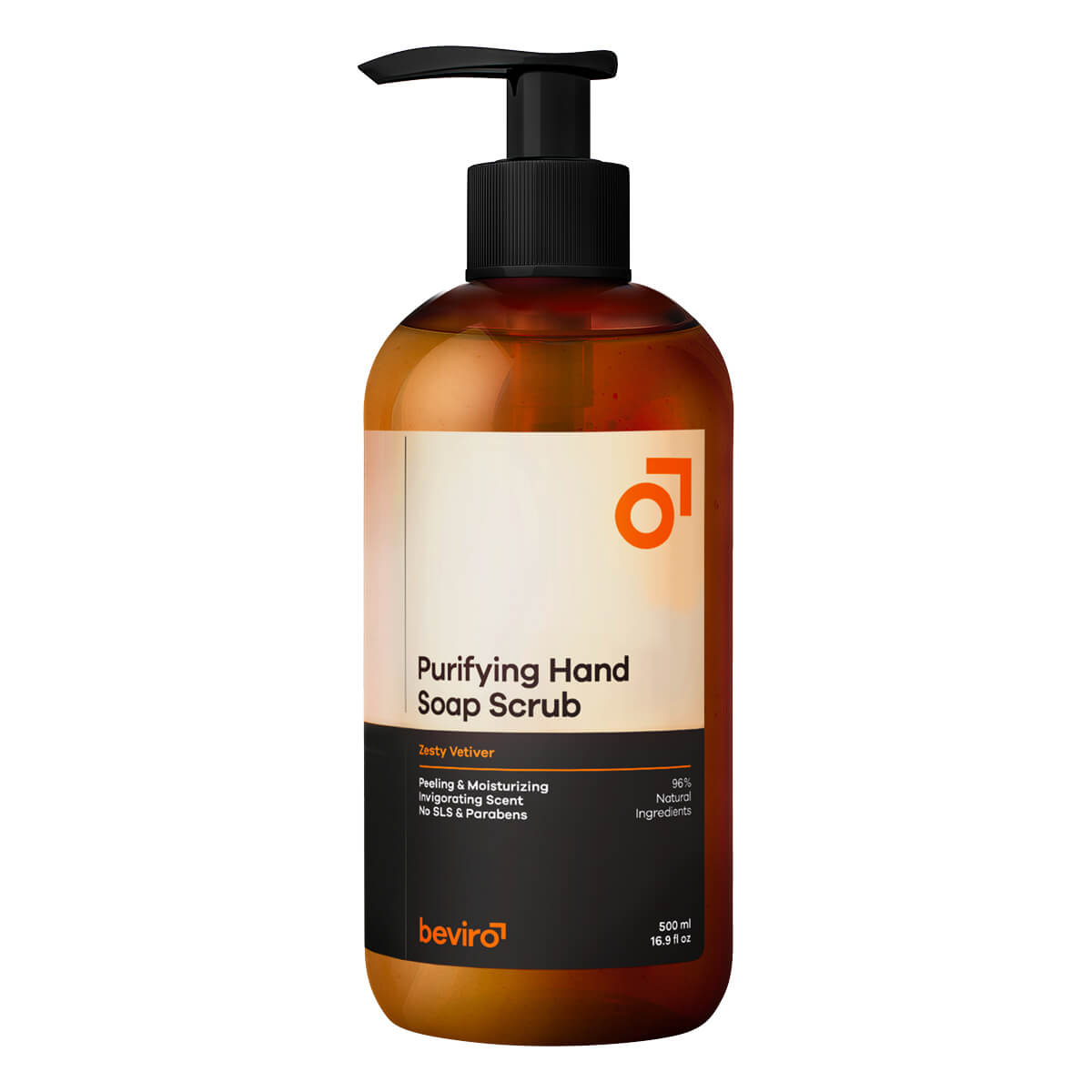 Purifying Hand Soap Scrub, Zesty Vetiver, 500 ml.