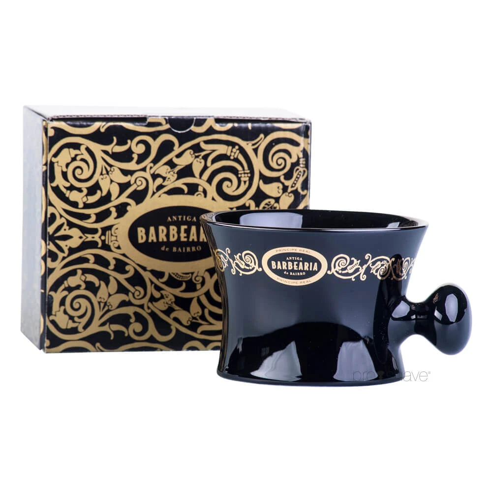 Shaving bowl with handle, Black