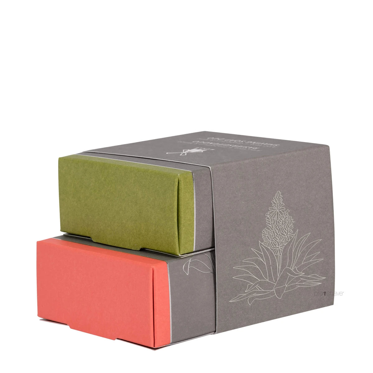 Gift box with 2 shaving soaps, Aloe Vera + Grapefruit & Mint