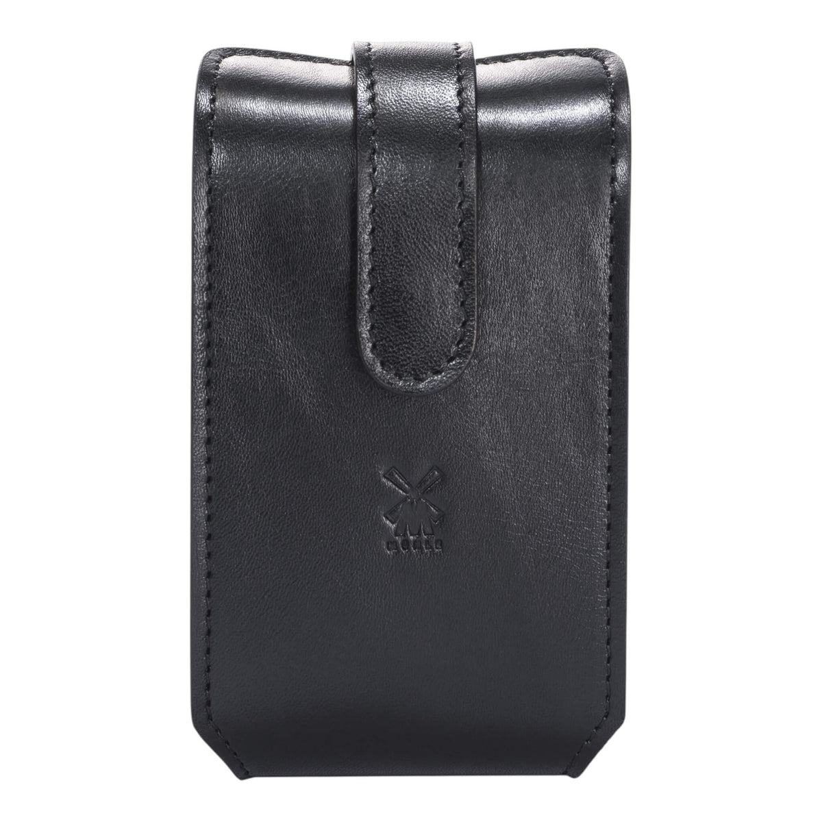 Travel case for Shaver and brush, Black leather