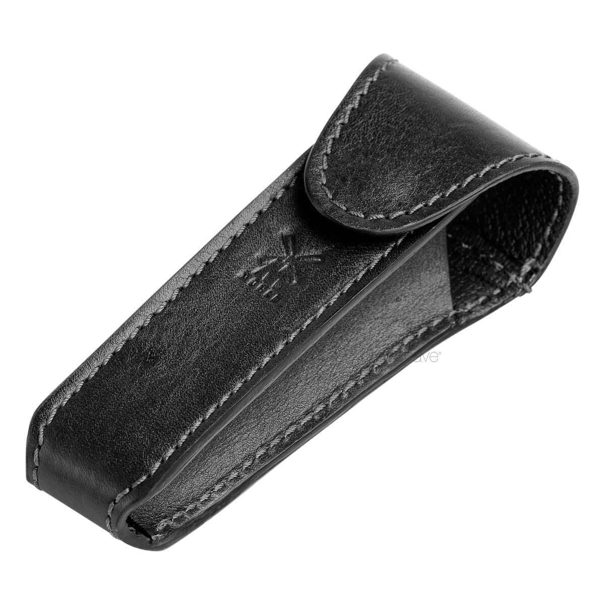 Leather case for DE razor, Black