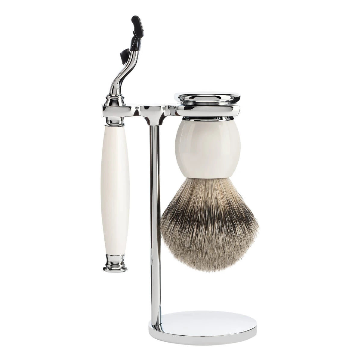 Shaving set with Mach3 Shaver, Shaving brush and holder, Sophist, Porcelain