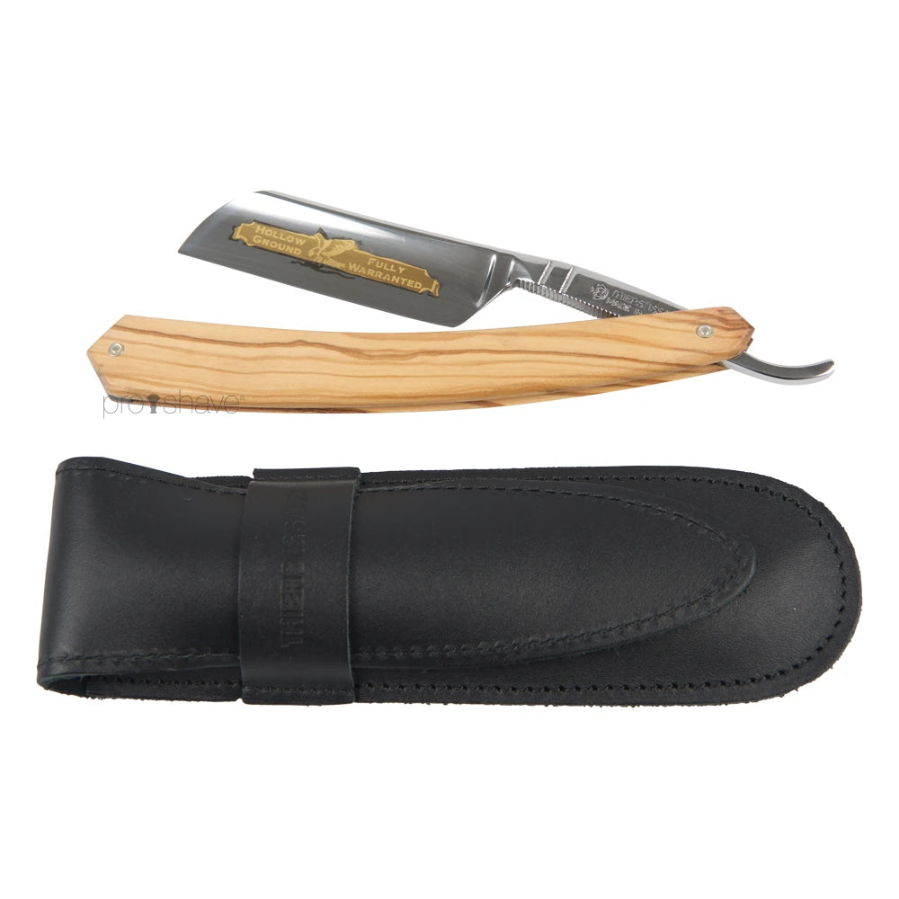 Straight Razor, 6/8 French Nose, Olive wood