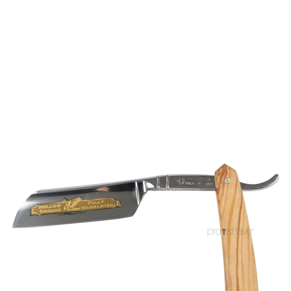 Straight Razor, 6/8 French Nose, Olive wood