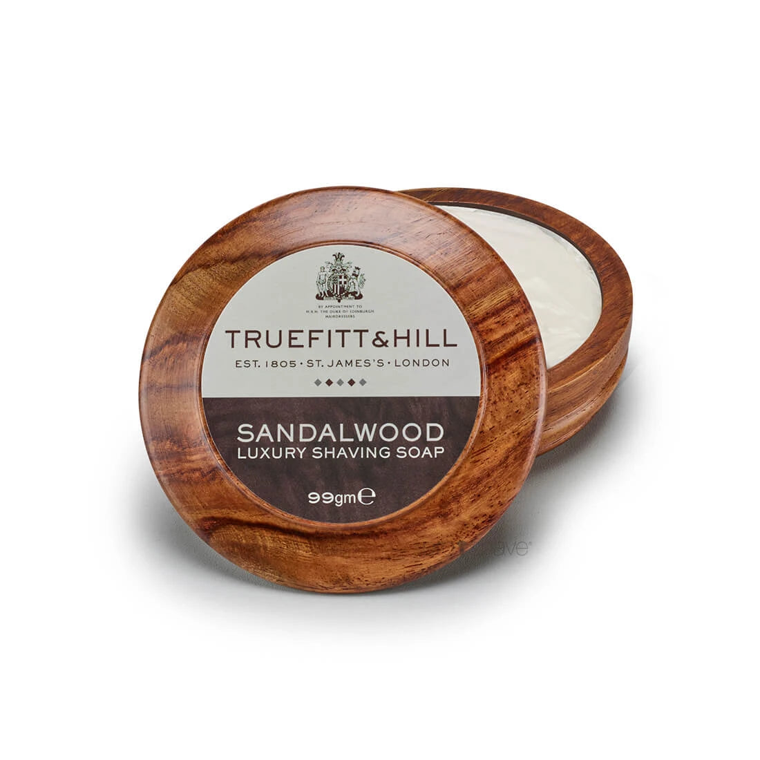 Shaving soap in wooden bowl, Sandalwood, 99 gr.
