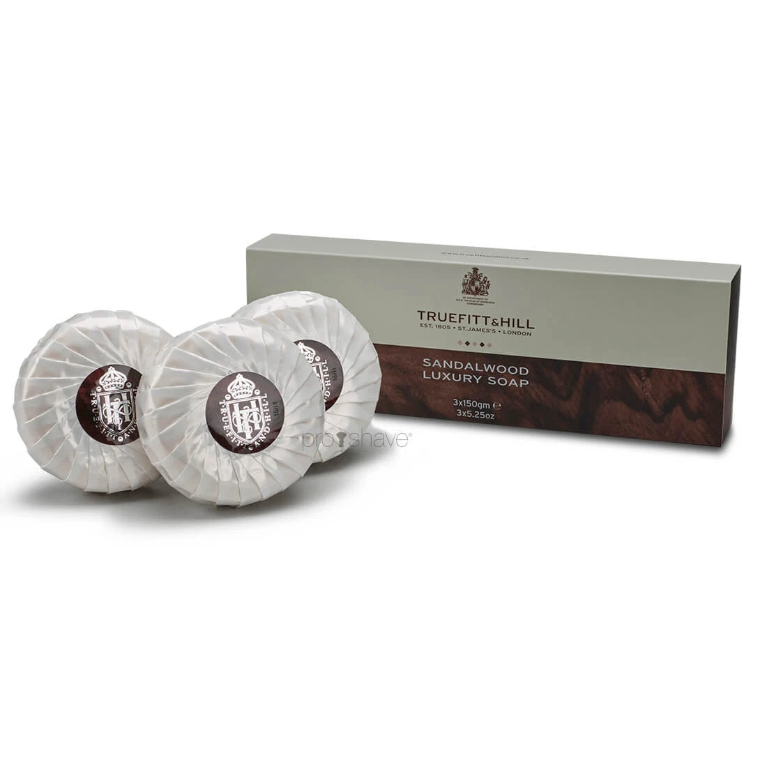 Soap, Sandalwood (triple-milled), 3x150 gr.