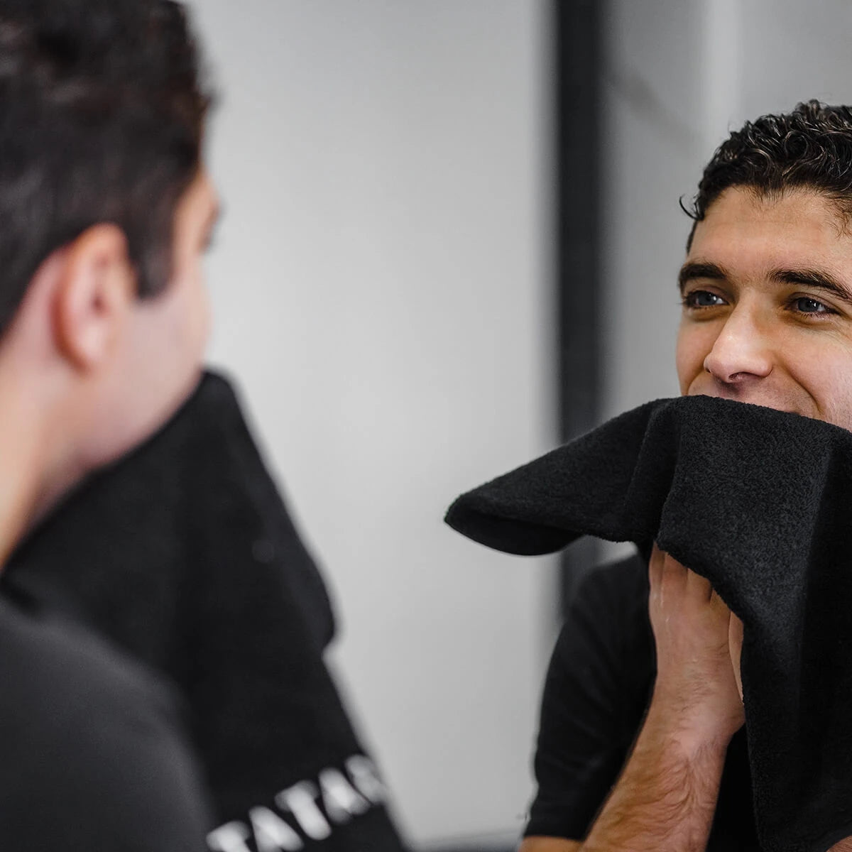 Shaving towel, Black