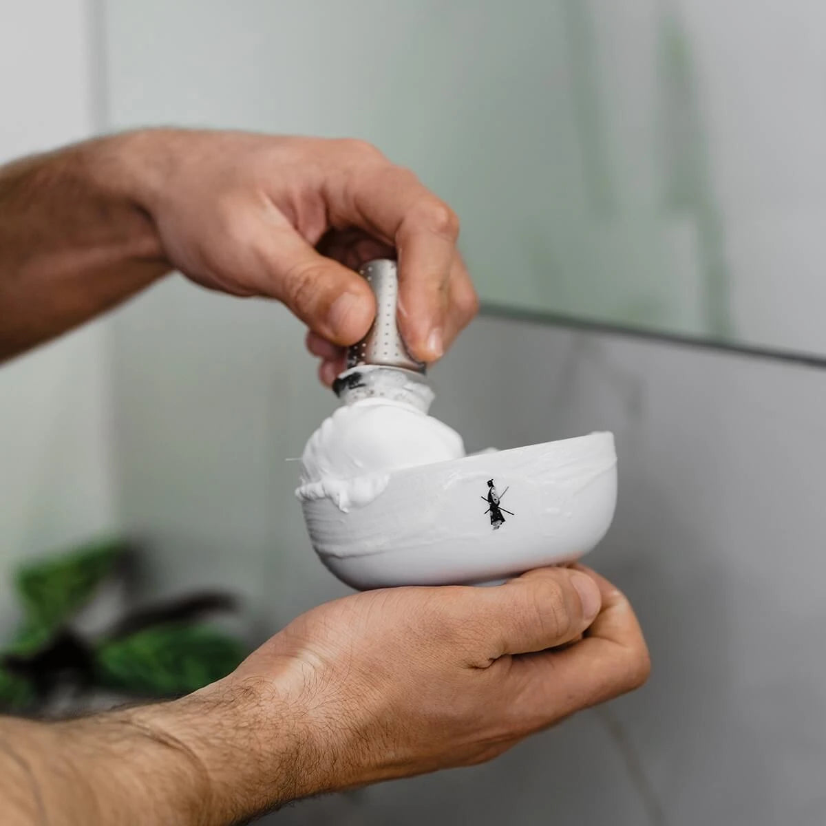 Premium Boar Shaving Brush, Stainless steel - Matte