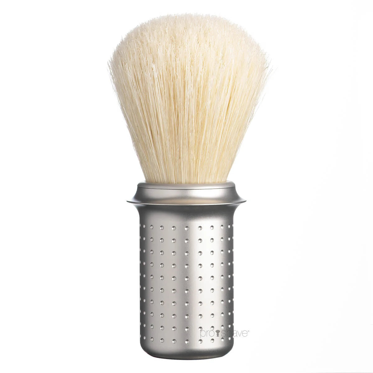 Premium Boar Shaving Brush, Stainless steel - Matte
