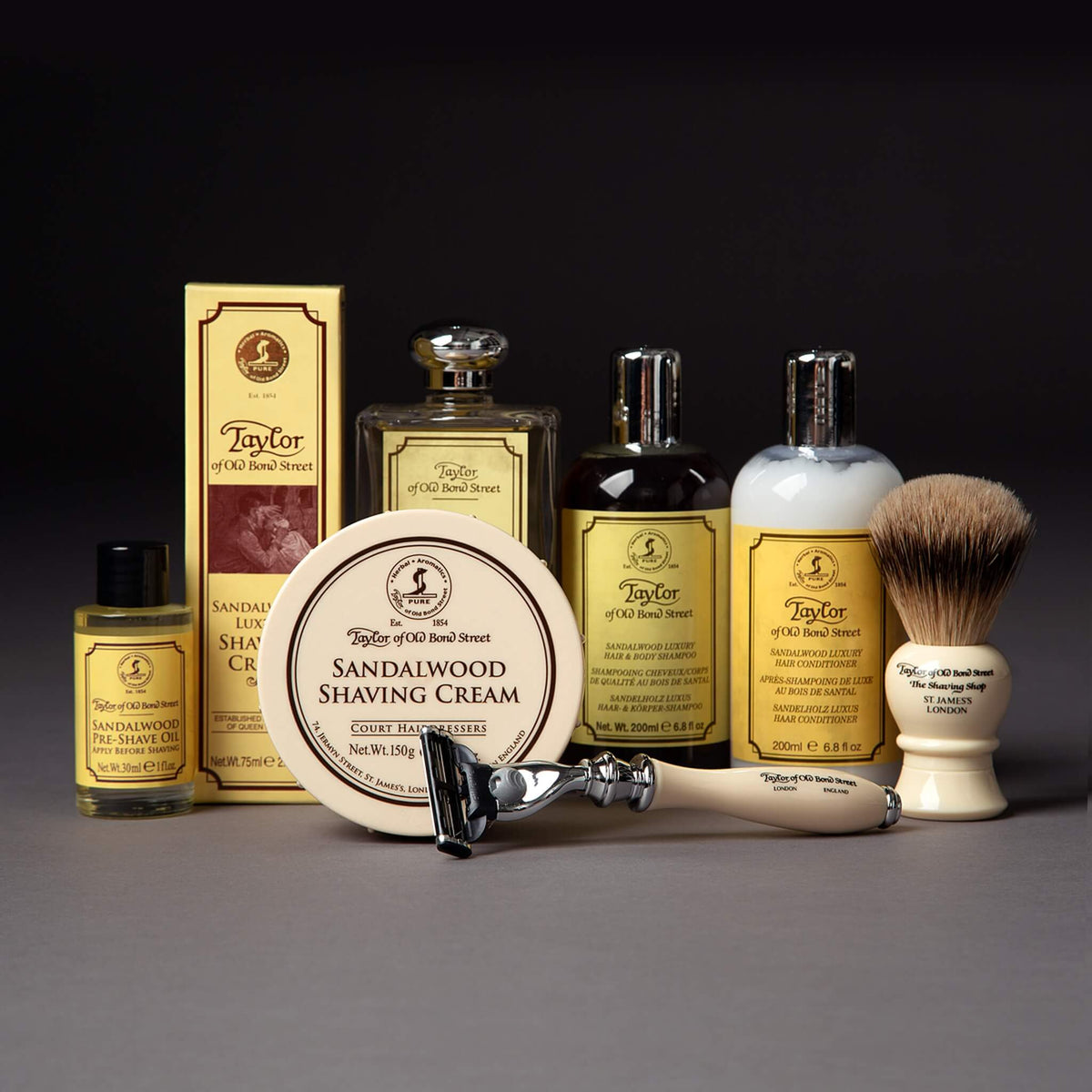 Shaving brush, Pure Badger, Traditional, M, Ivory