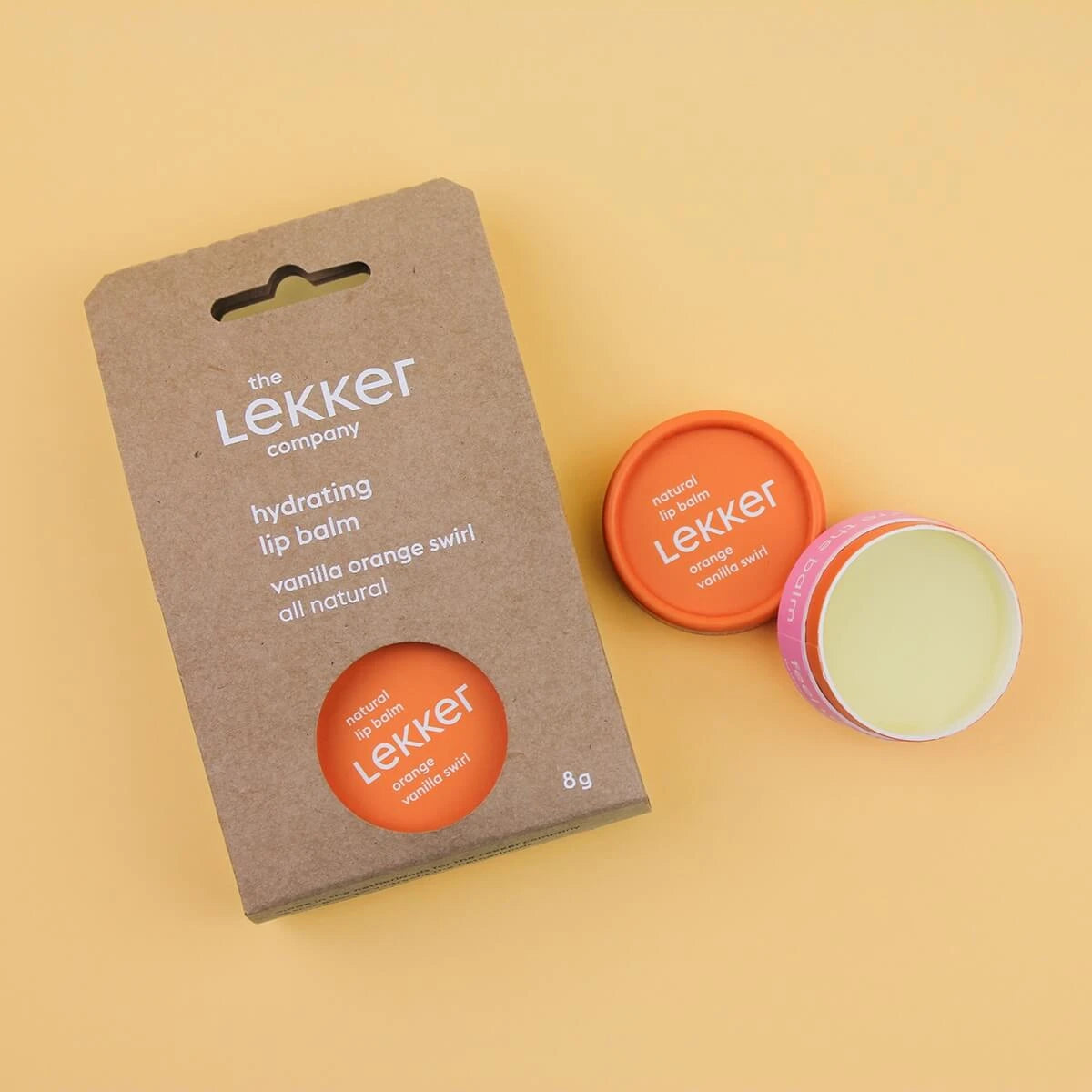 Lip Balm, Orange Vanilla Swirl, 8 g.