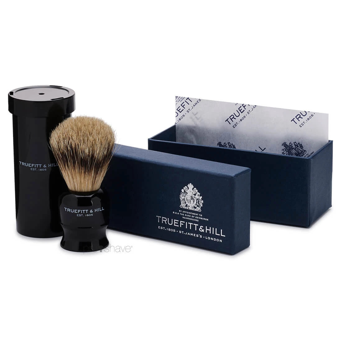 Travel brush in tube, Super Badger, Faux Ebony