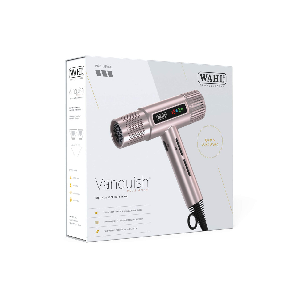 Vanquish Hair Dryer, 1600W, Rosegold