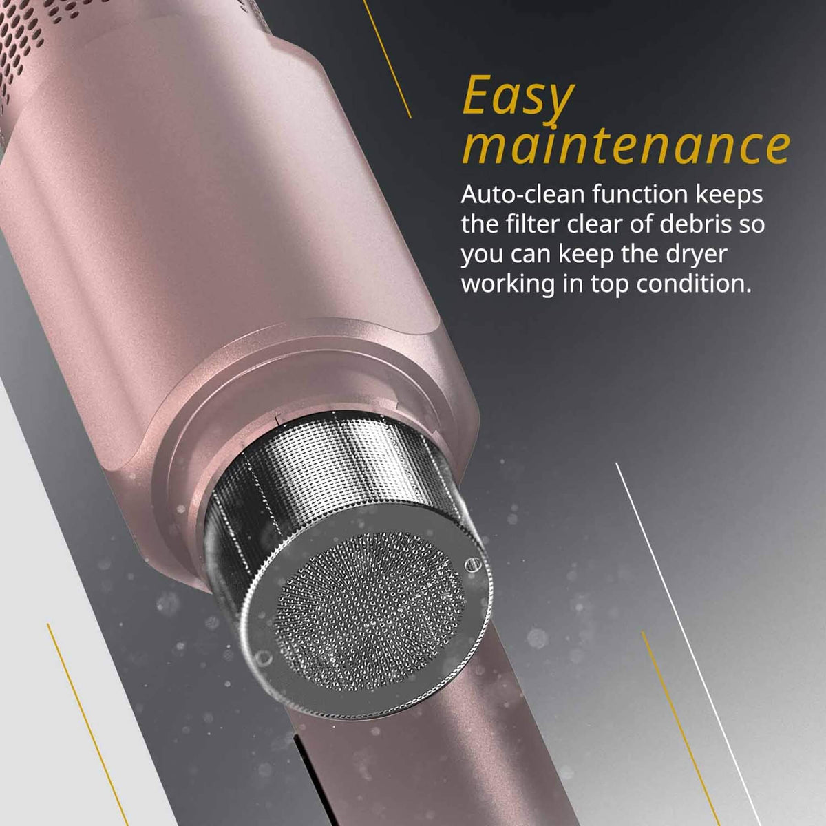Vanquish Hair Dryer, 1600W, Rosegold