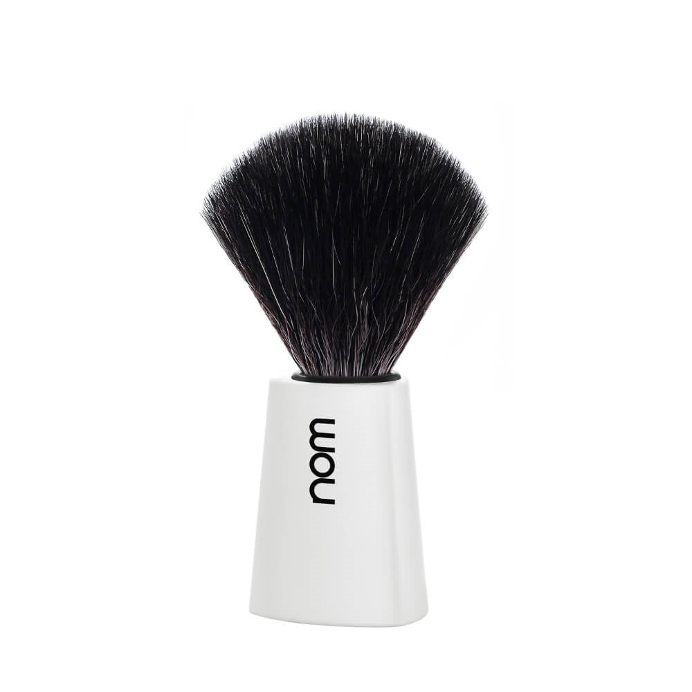Shaving Brush, CARL, Black Fibre, White