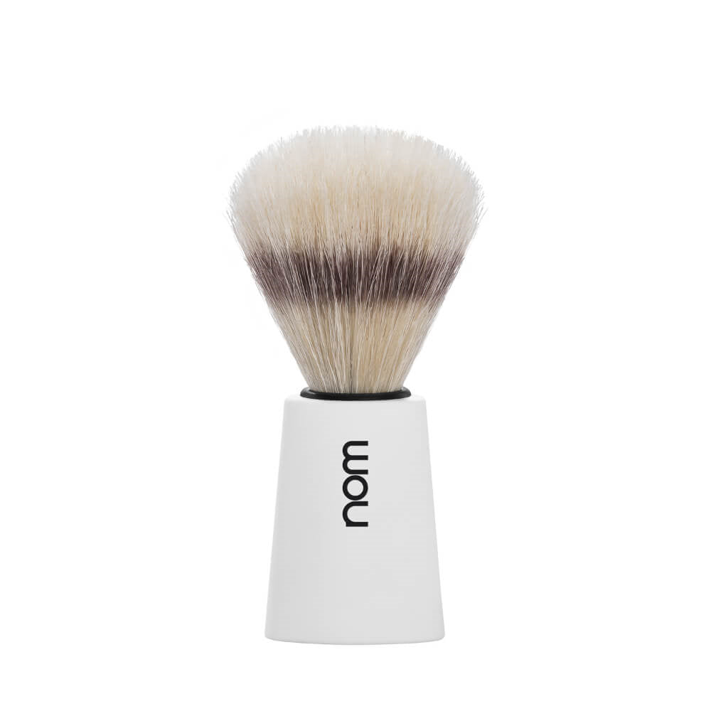 Shaving Brush, CARL, Natural Bristle, White