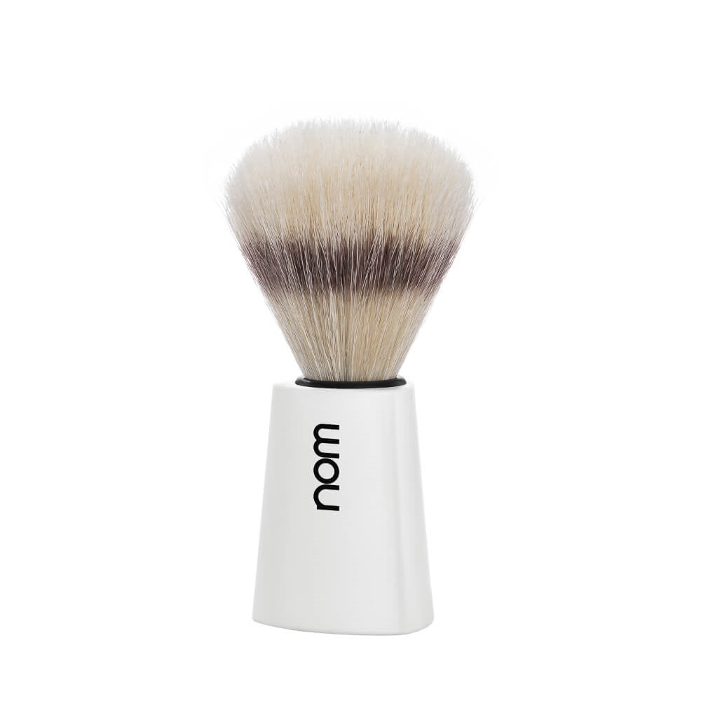 Shaving Brush, CARL, Natural Bristle, White
