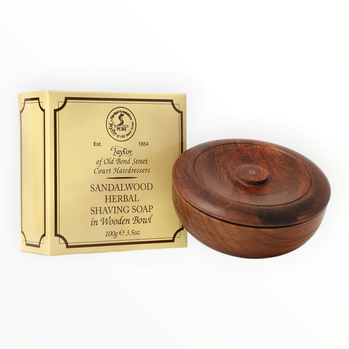 Wooden bowl with Shaving Soap, Sandalwood, 100 gr.