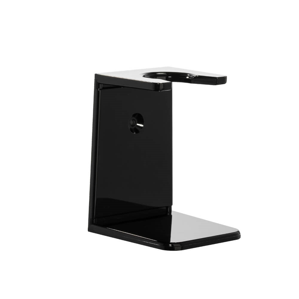 Shaving Brush Holder, Black Plastic