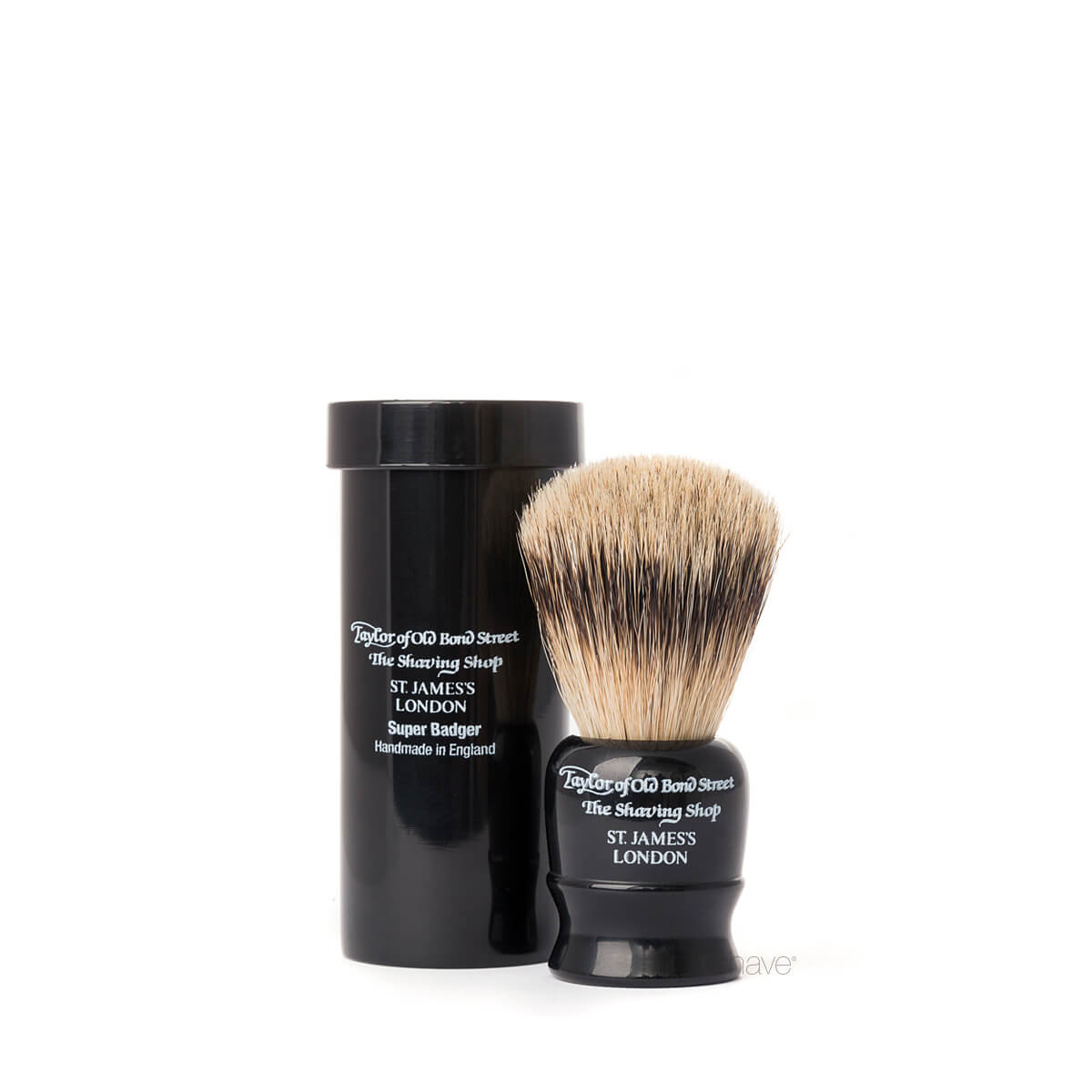 Travel brush in tube, Super Badger, Black