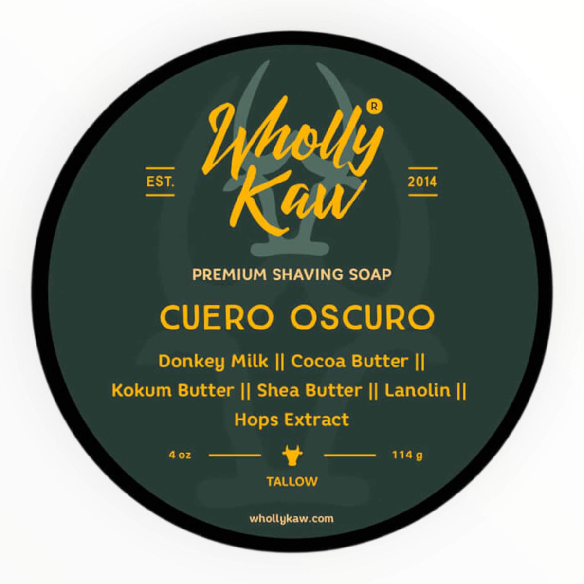 Shaving Soap, Cuero Oscuro, 114 g.