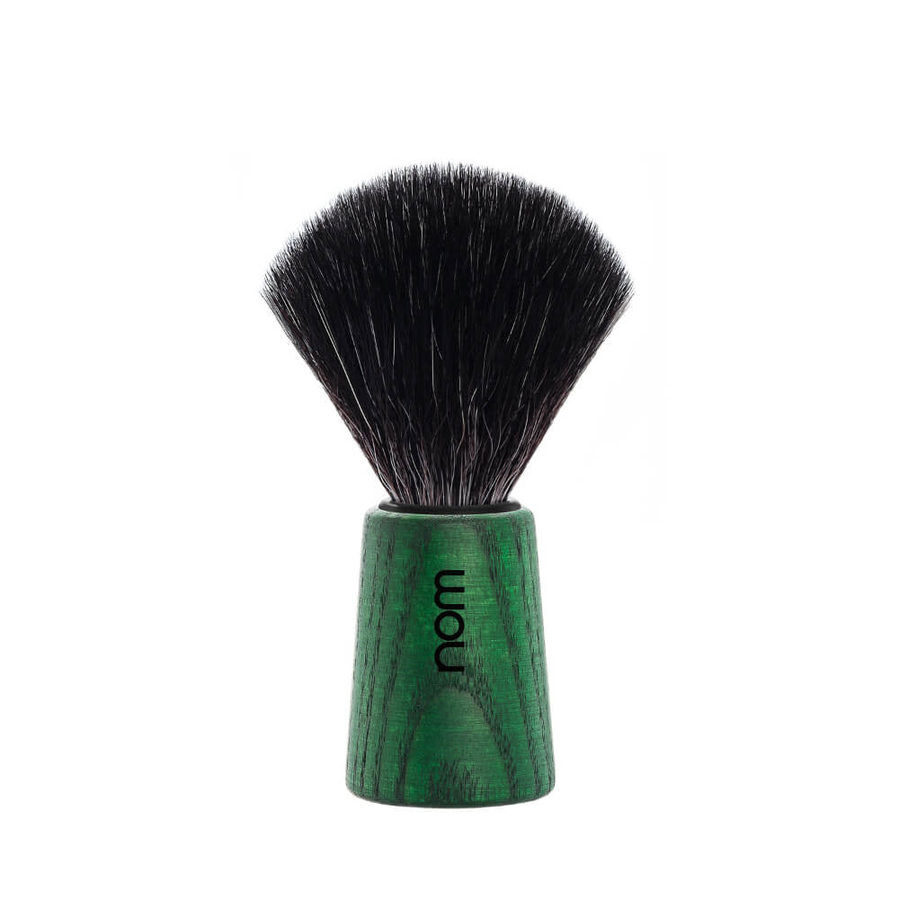 Shaving Brush, THEO, Black Fibre, Green Ash